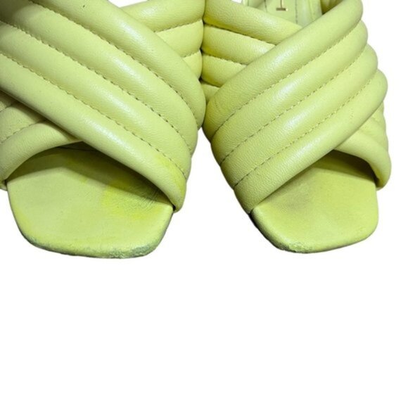 Tory Burch Kira Quilted 55mm Heel Sandal in Butter Yellow Color Women Size 7M - Picture 9 of 14